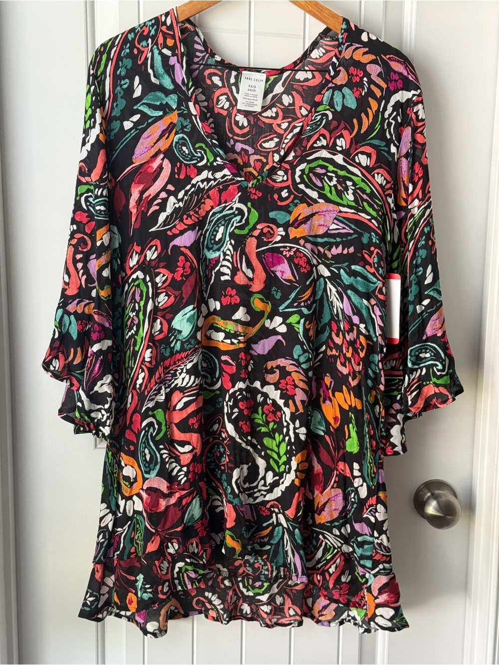 Anne Cole Flounce Tunic Swimsuit Coverup Women's Size XS NWT